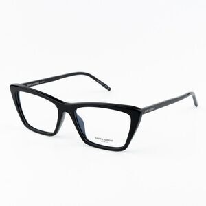 NEW Saint Laurent SL737 Mica Thin OPT 001 Black Cat Eye Unisex Eyeglasses